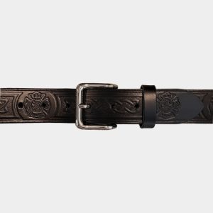 Trouser Belt - Fire Department Embossed Leather