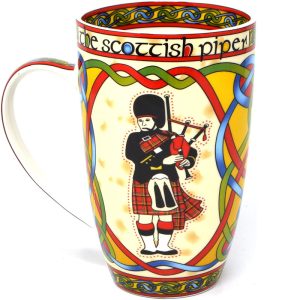 Royal Tara Scottish Bagpiper Mug